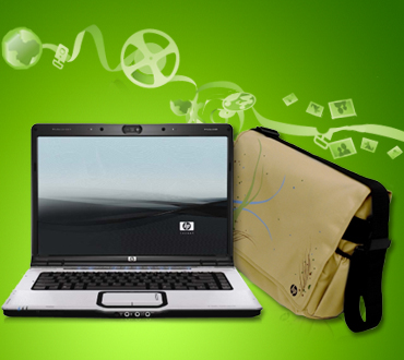 HP Notebook and bag